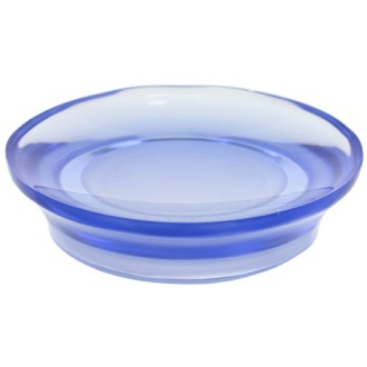 Soap Dish Round Soap Dish Made From Thermoplastic Resins in Blue Finish Gedy AU11-05